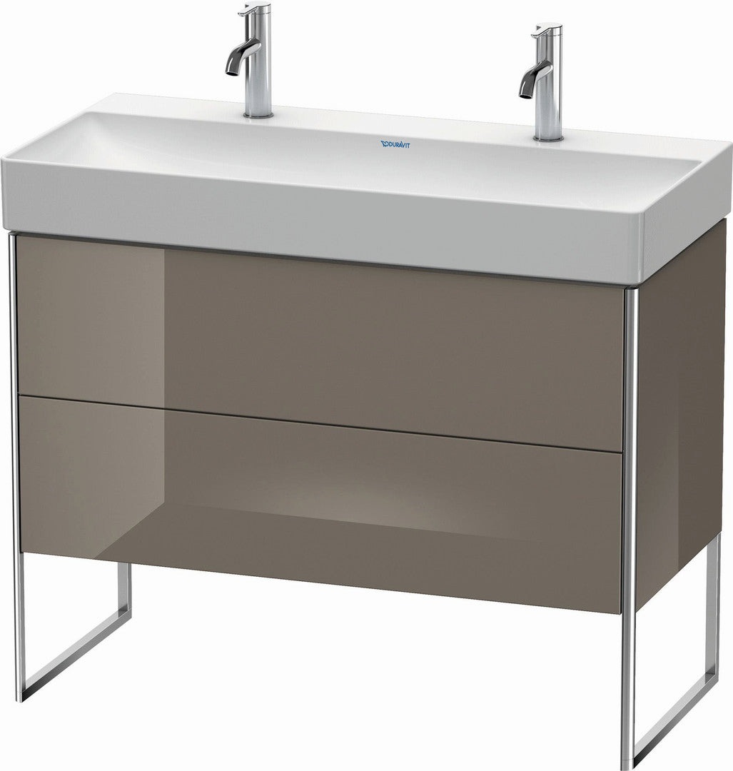 Duravit XSquare 39" Flannel Gray Two Drawer Floorstanding Vanity Unit (XS444408989)