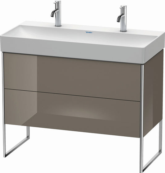Duravit XSquare 39" Flannel Gray Two Drawer Floorstanding Vanity Unit (XS444408989)