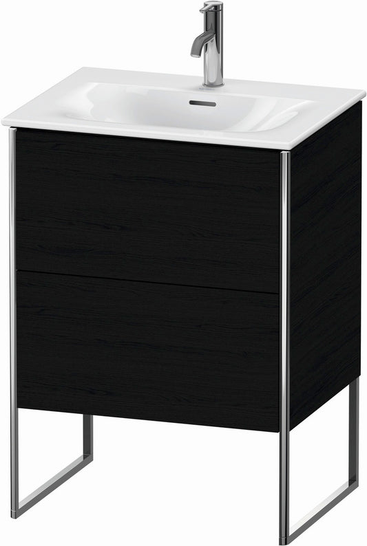 Duravit XSquare 24" Oak Black Two Drawer Floorstanding Vanity Unit (XS452201616)