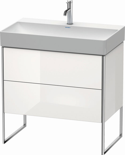 Duravit XSquare 31" White High Gloss Two Drawer Floorstanding Vanity Unit (XS444308585)