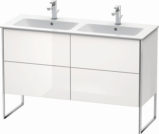 Duravit XSquare 50" White High Gloss Two Drawer Floorstanding Vanity Unit (XS444902222)