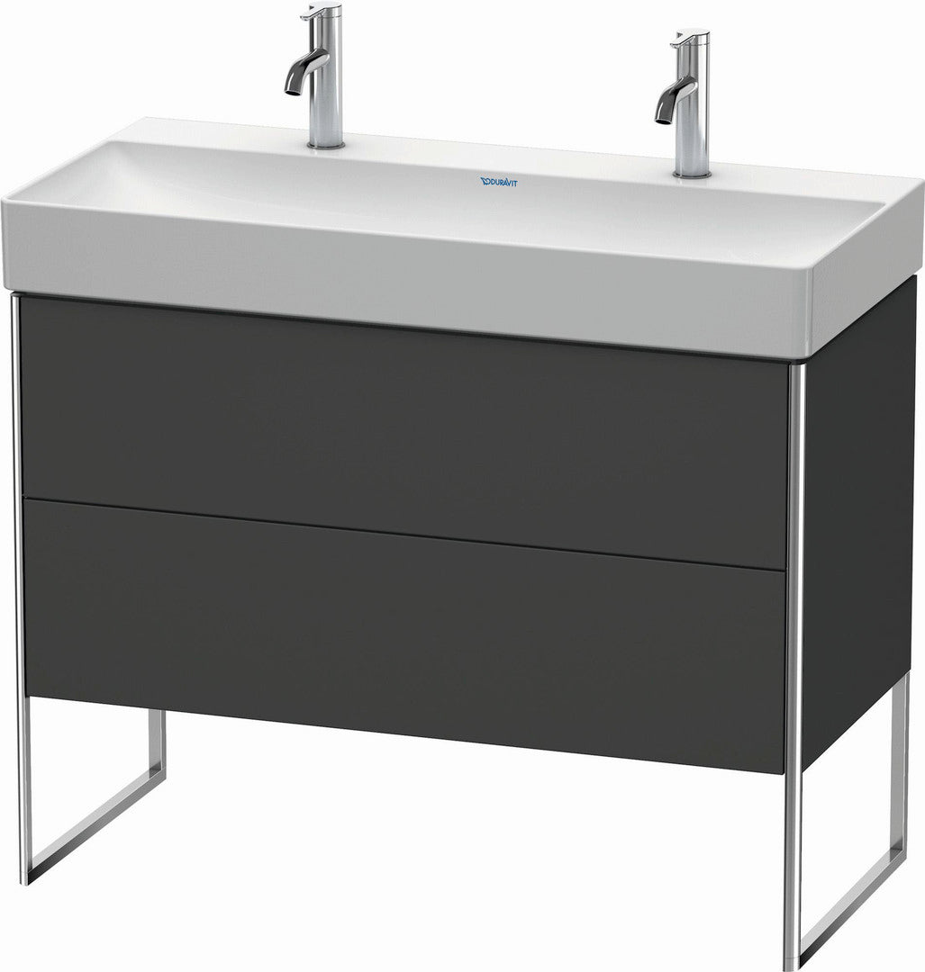 Duravit XSquare 39" Graphite Two Drawer Floorstanding Vanity Unit (XS444404949)