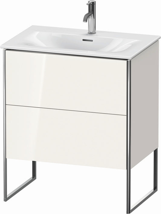 Duravit XSquare 28" White High Gloss Two Drawer Floorstanding Vanity Unit (XS452308585)