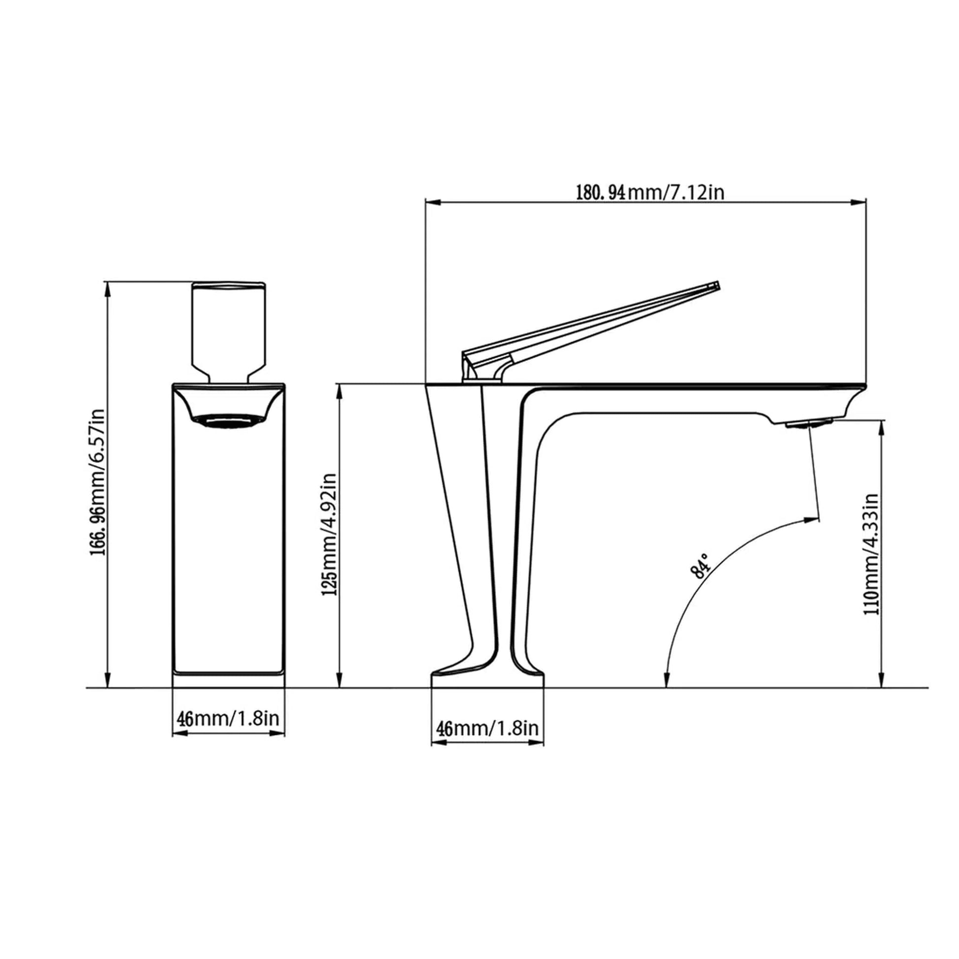 RBROHANT RB0720 Single Hole Black Solid Brass Deck Mounted Bathroom Faucet