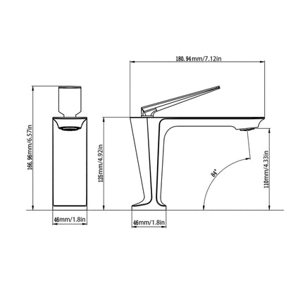 RBROHANT RB0720 Single Hole Black Solid Brass Deck Mounted Bathroom Faucet