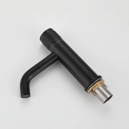 RBROHANT RB0721 Single Hole Matte Black Solid Brass Deck Mounted Bathroom Faucet