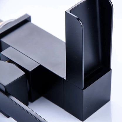 RBROHANT RB0724 Single Hole Black Solid Brass Deck Mounted Bathroom Faucet