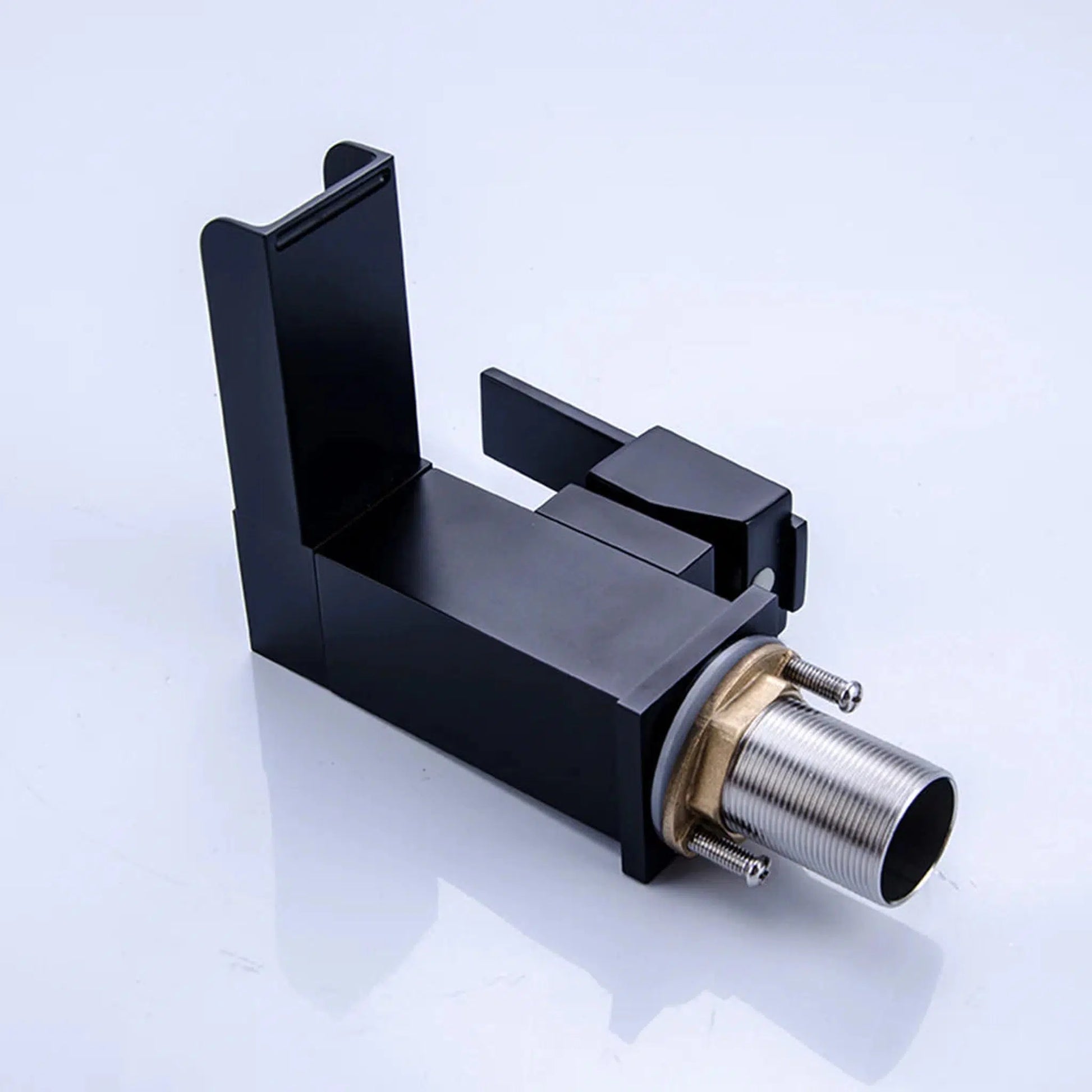 RBROHANT RB0724 Single Hole Black Solid Brass Deck Mounted Bathroom Faucet
