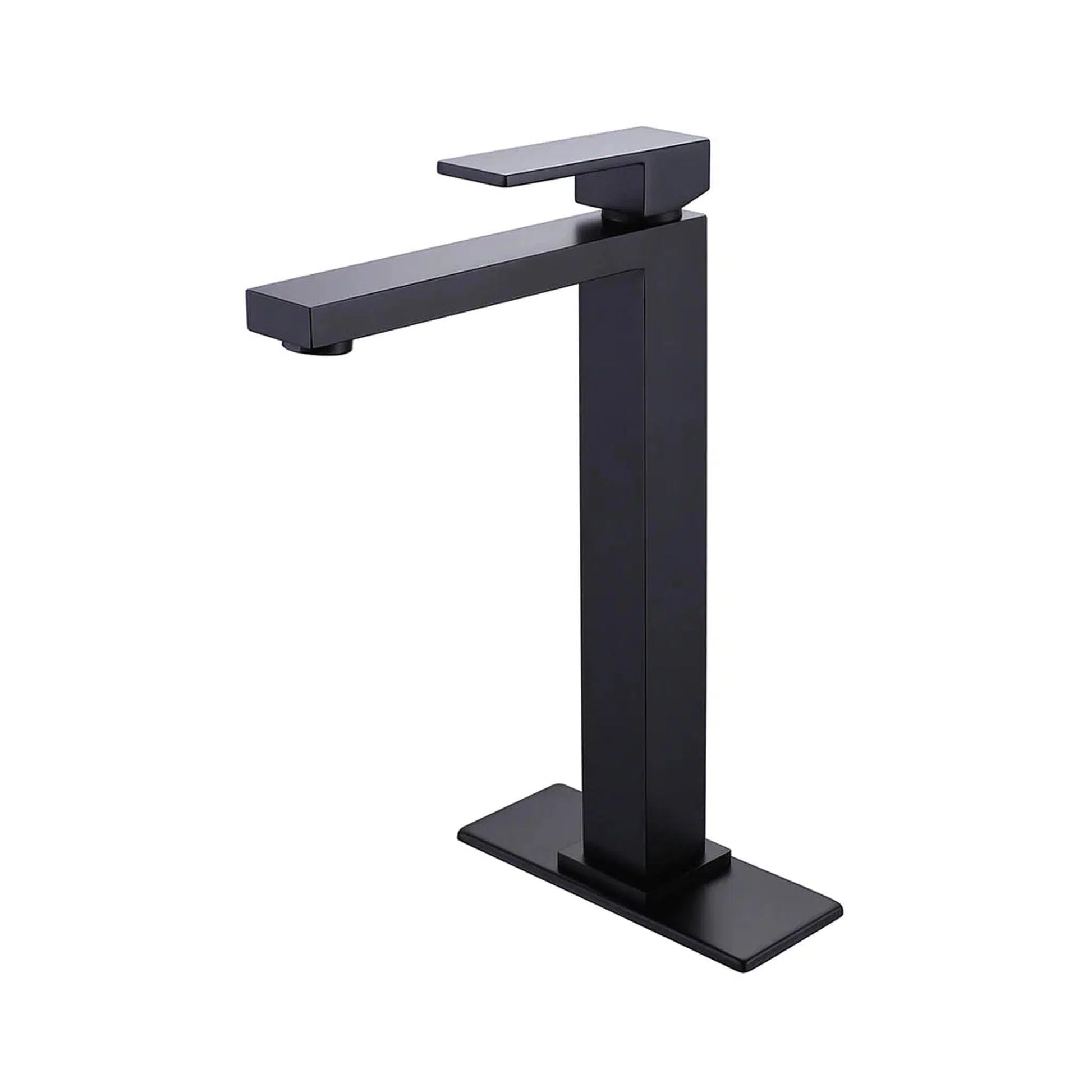RBROHANT RB0757 Single Hole Black Solid Brass Deck Mounted Bathroom Faucet