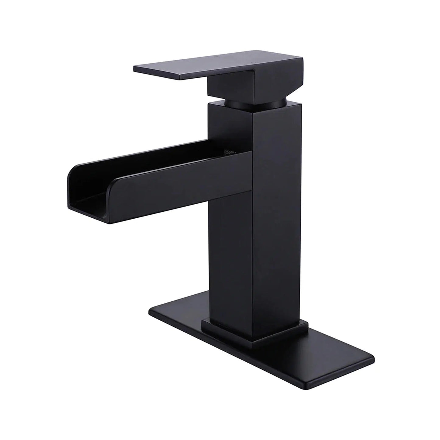 RBROHANT RB0758 Single Hole Black Solid Brass Deck Mounted Bathroom Faucet