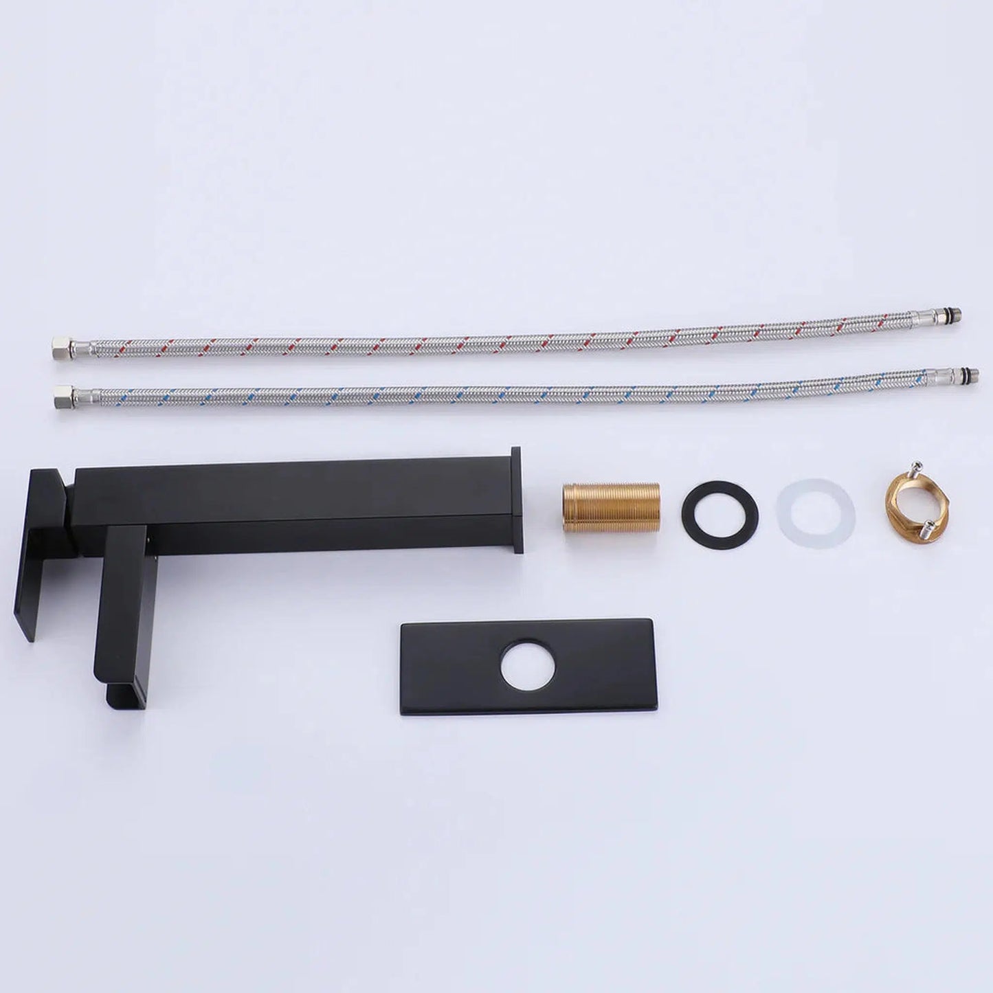 RBROHANT RB0759 Single Hole Black Solid Brass Deck Mounted Bathroom Faucet