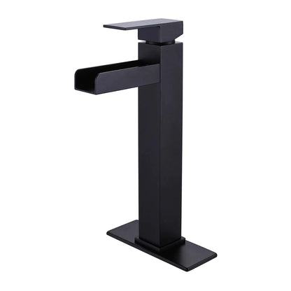 RBROHANT RB0759 Single Hole Black Solid Brass Deck Mounted Bathroom Faucet
