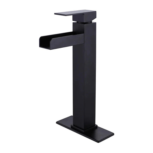 RBROHANT RB0759 Single Hole Black Solid Brass Deck Mounted Bathroom Faucet