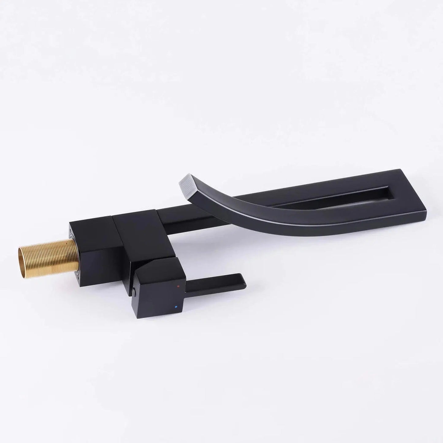 RBROHANT RB0762 Single Hole Matte Black Solid Brass Deck Mounted Bathroom Faucet