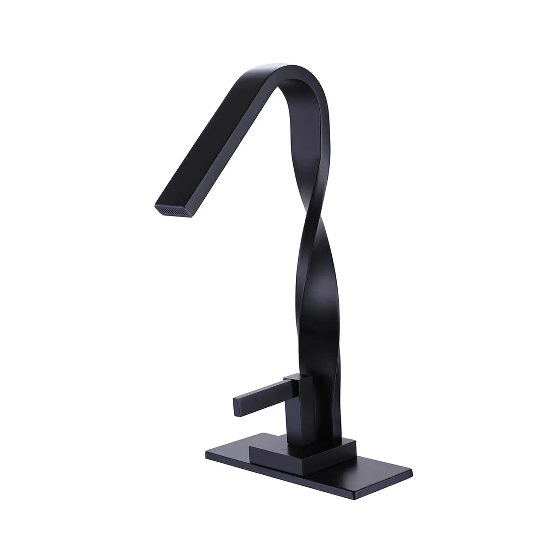 RBROHANT RB0795 Single Hole Black Solid Brass Deck Mounted Bathroom Faucet