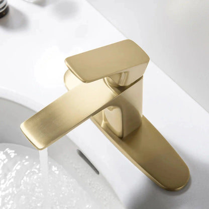 RBROHANT RB0877 Single Hole Gold Solid Brass Deck Mounted Bathroom Faucet