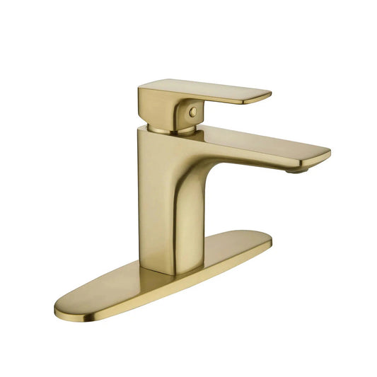 RBROHANT RB0877 Single Hole Gold Solid Brass Deck Mounted Bathroom Faucet