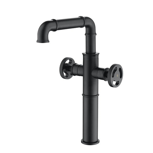RBROHANT RB0903 Single Hole Matte Black Solid Brass Deck Mounted Bathroom Faucet