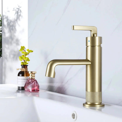 RBROHANT RB0910 Single Hole Gold Solid Brass Deck Mounted Bathroom Faucet