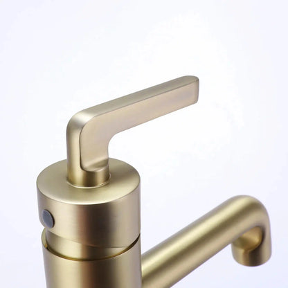 RBROHANT RB0910 Single Hole Gold Solid Brass Deck Mounted Bathroom Faucet