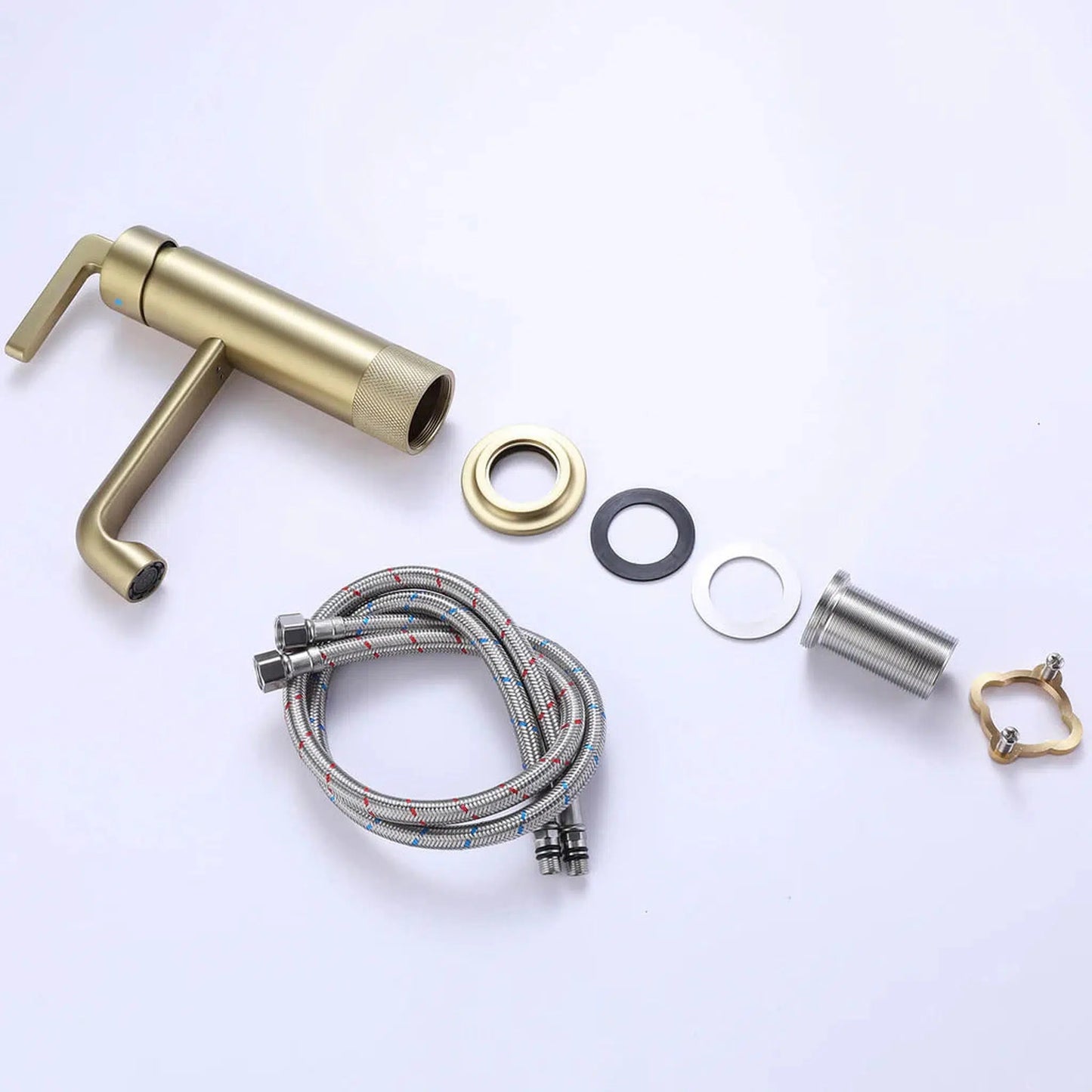RBROHANT RB0910 Single Hole Gold Solid Brass Deck Mounted Bathroom Faucet