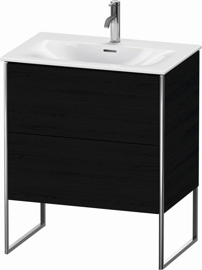 Duravit XSquare 28" Oak Black Two Drawer Floorstanding Vanity Unit (XS452301616)