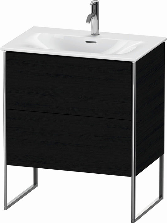 Duravit XSquare 28" Oak Black Two Drawer Floorstanding Vanity Unit (XS452301616)