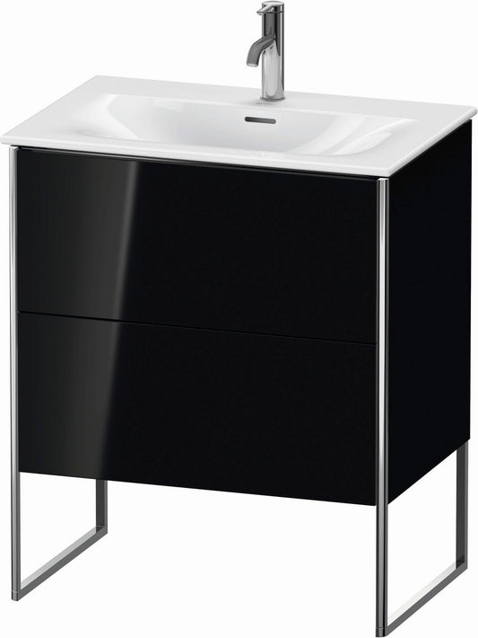 Duravit XSquare 28" Black Two Drawer Floorstanding Vanity Unit (XS452304040)