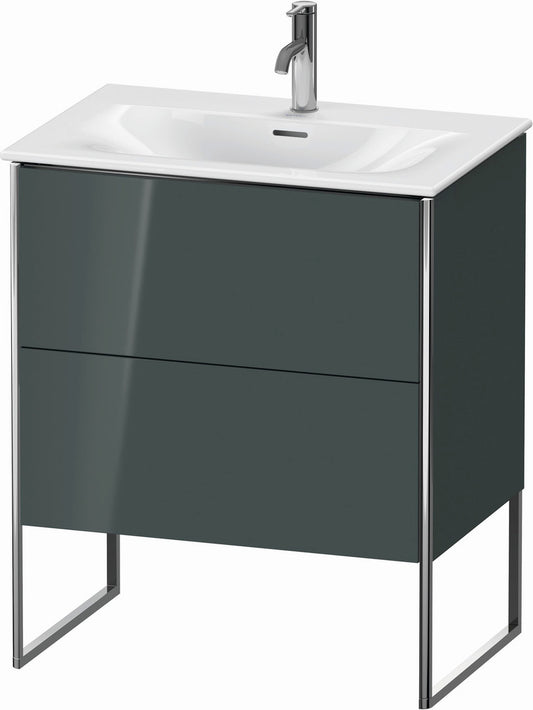 Duravit XSquare 28" Dolomite Gray Two Drawer Floorstanding Vanity Unit (XS452303838)