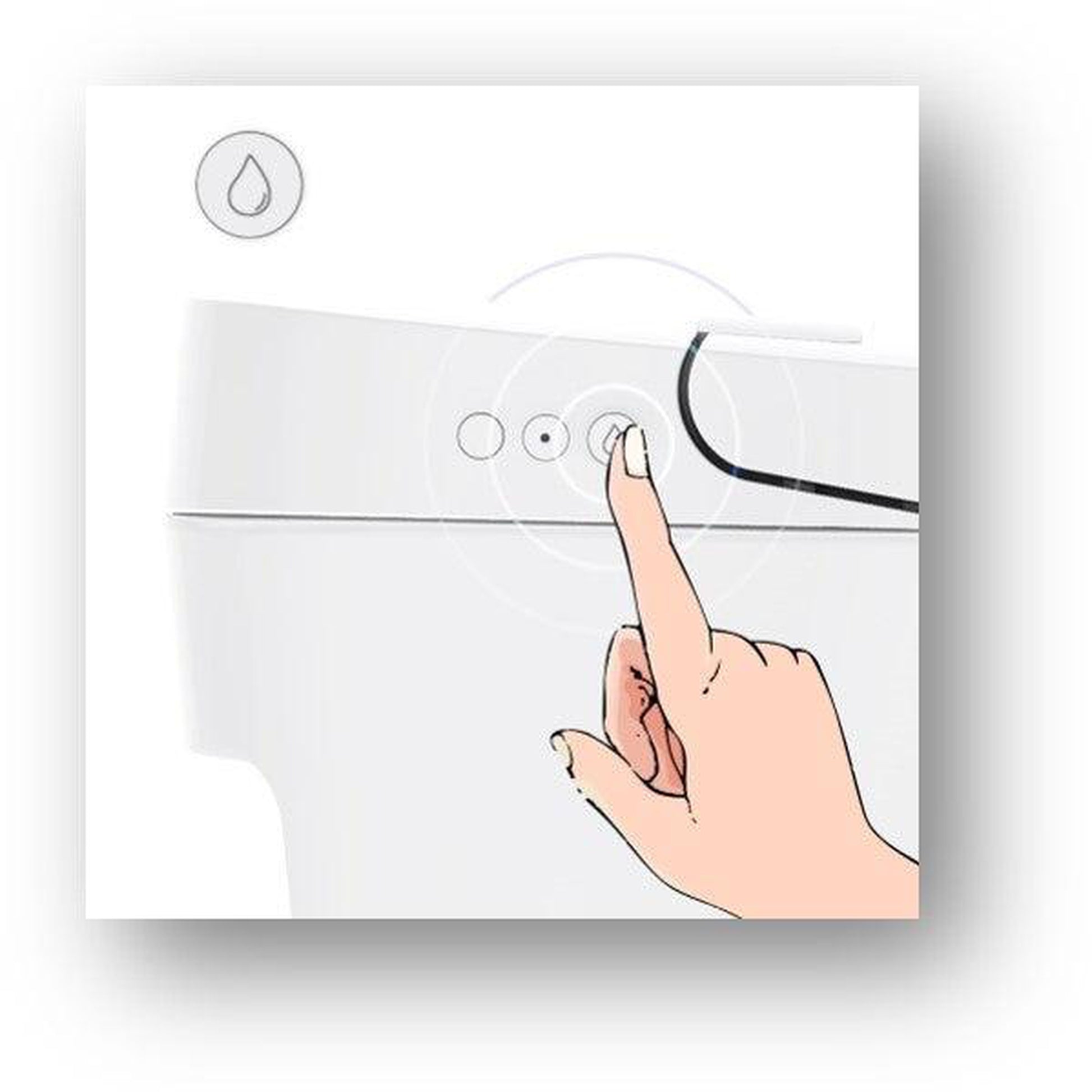 R&T Plumbing W5100S White Tankless Elongated Intelligent Toilet