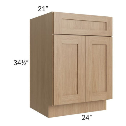 RTA Asheville Rift Oak Shaker 24" Vanity Sink Base Cabinet