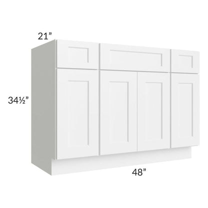 RTA Aspen White Shaker 48" Bathroom Vanity