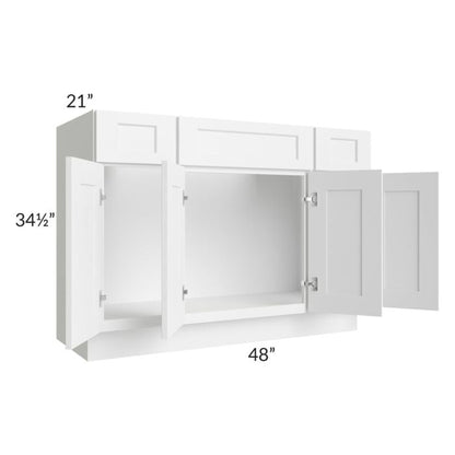 RTA Aspen White Shaker 48" Bathroom Vanity