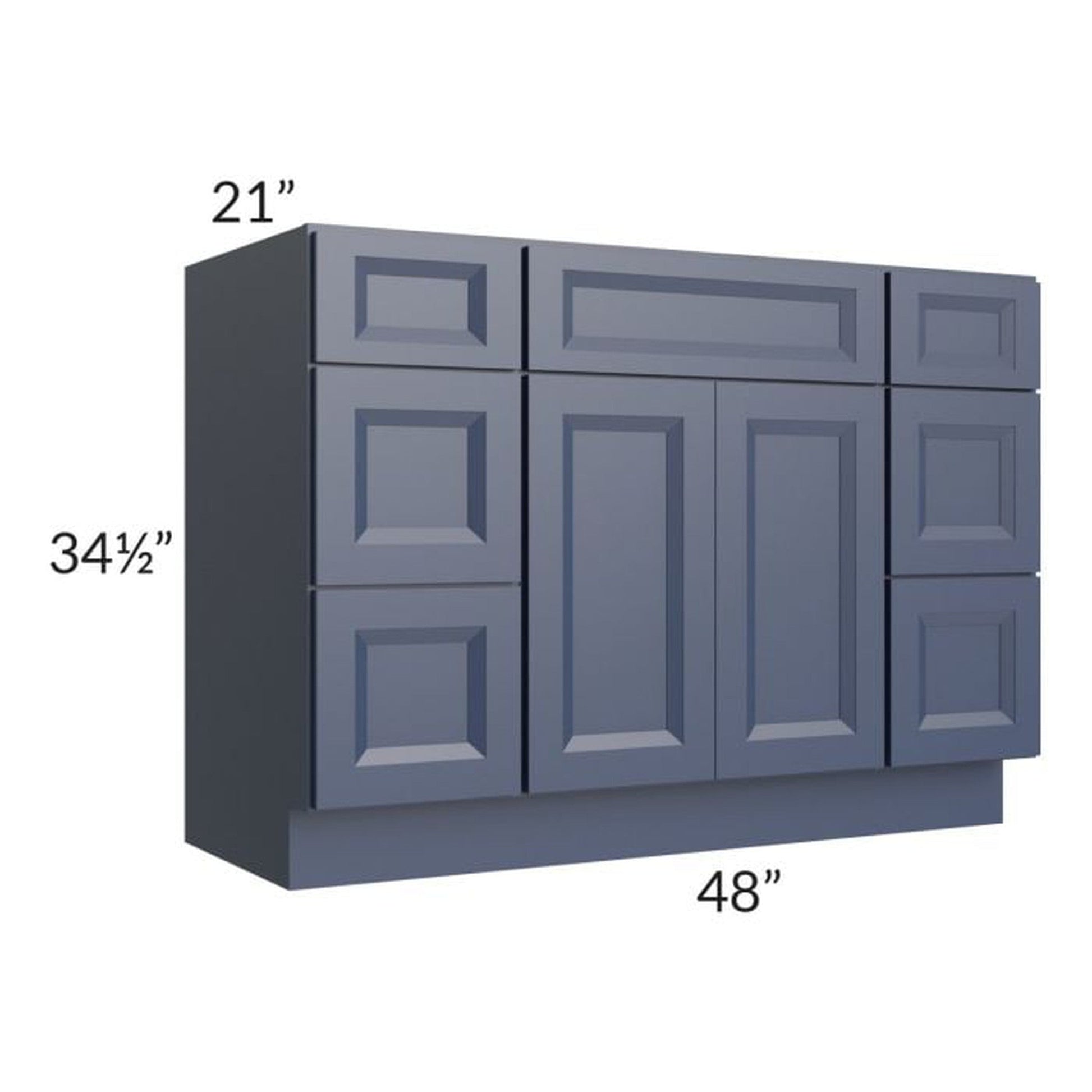 RTA Bayville Blue 48" Vanity Sink Base Cabinet