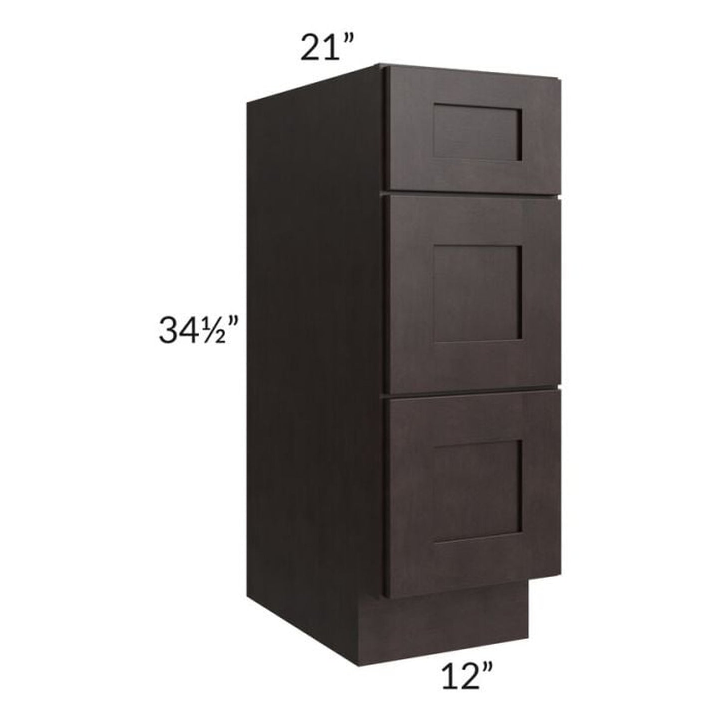 RTA Brazilian Shaker 12" Drawer Base Bathroom Vanity Cabinet