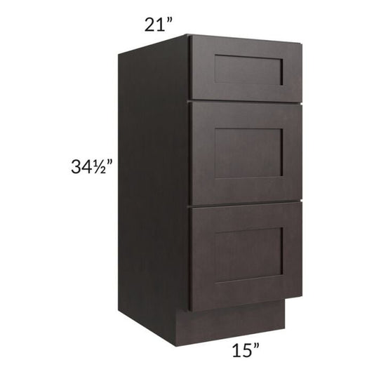 RTA Brazilian Shaker 15" Drawer Base Bathroom Vanity Cabinet