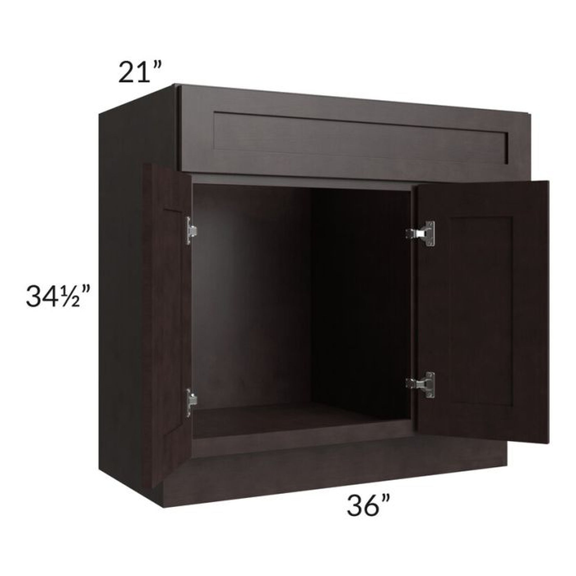 RTA Brazilian Shaker 36" Bathroom Vanity(Drawers on Right)