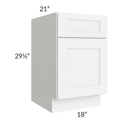 RTA Brilliant White Shaker 18" Drawer File Base Cabinet