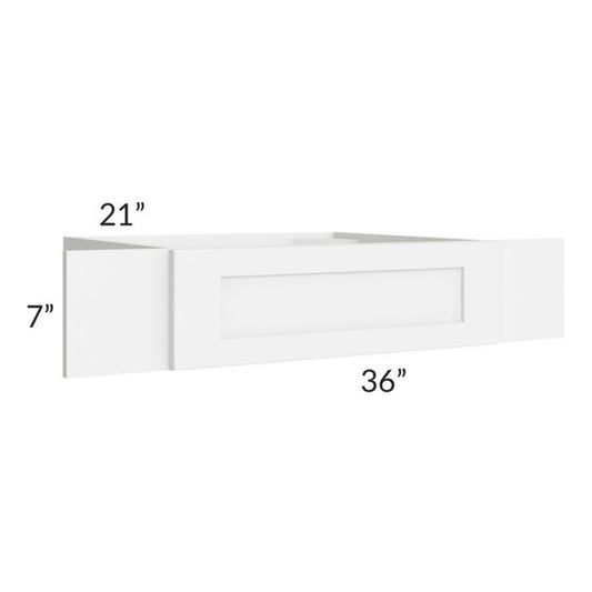 RTA Brilliant White Shaker 36" Vanity Knee Drawer (Can Be Trimmed)