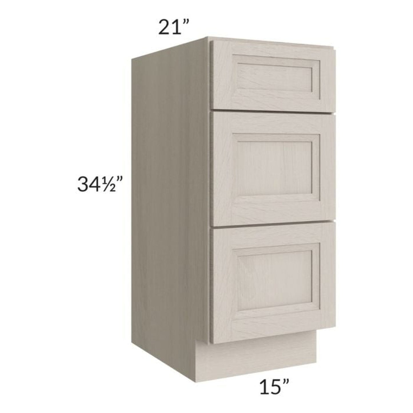 RTA Catalina Mist 15" 3-Drawer Vanity Base Cabinet