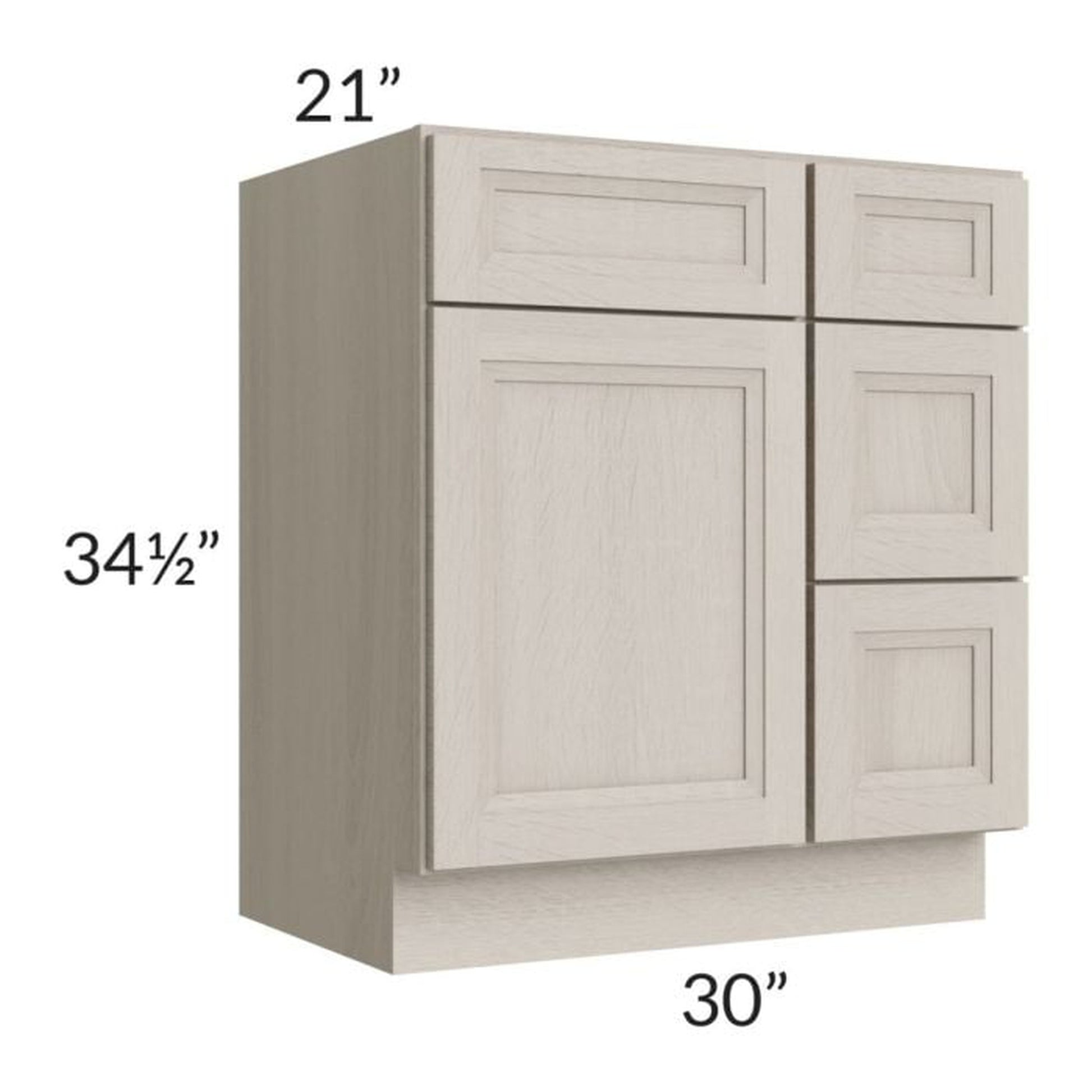 RTA Catalina Mist 24" Vanity Base Cabinet with 2 Decorative End Panels