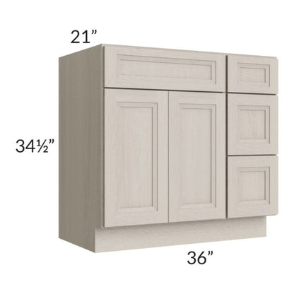 RTA Catalina Mist 36" 2-Butt Door Vanity Base Cabinet