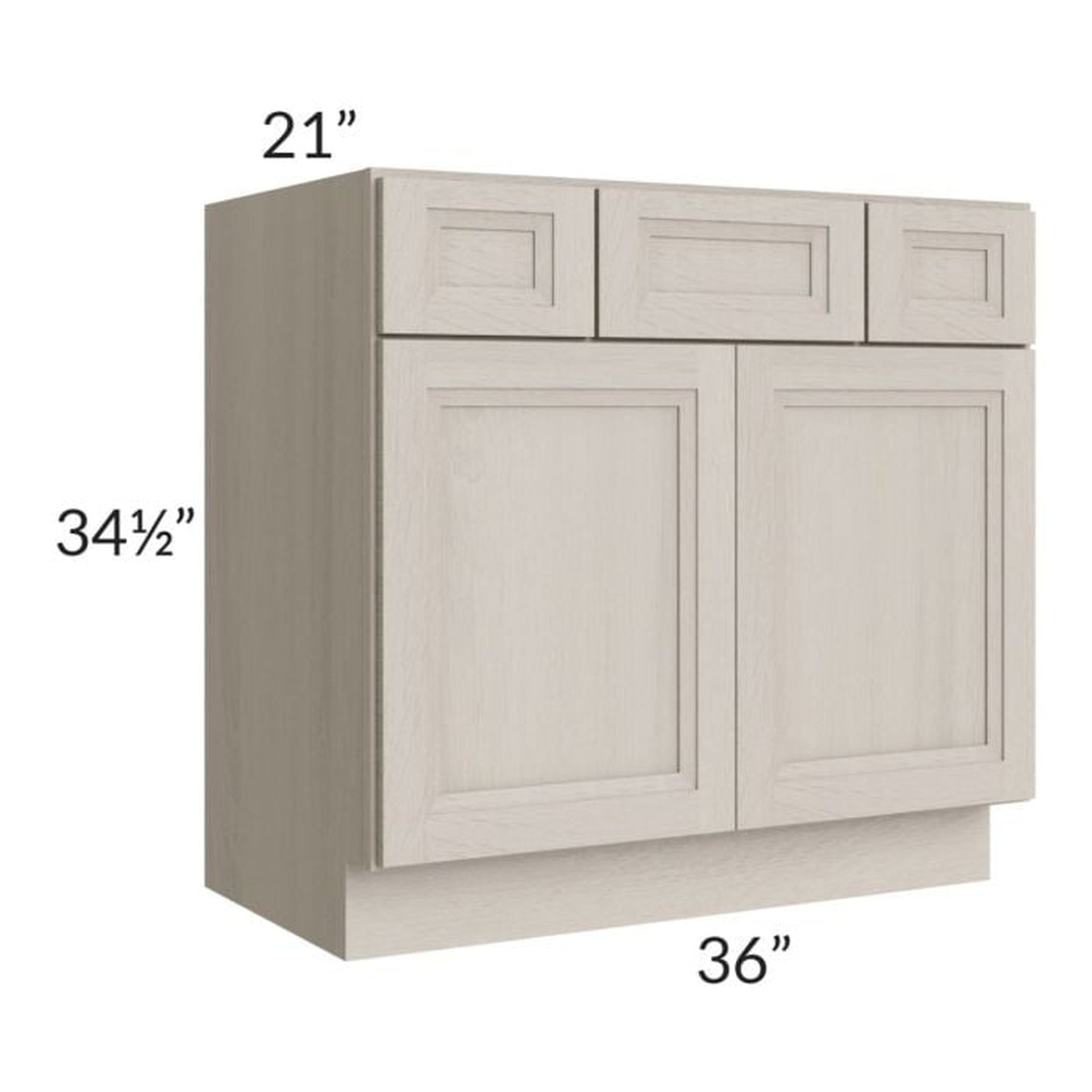 RTA Catalina Mist 36" Vanity Base Cabinet with 1 Decorative End Panel