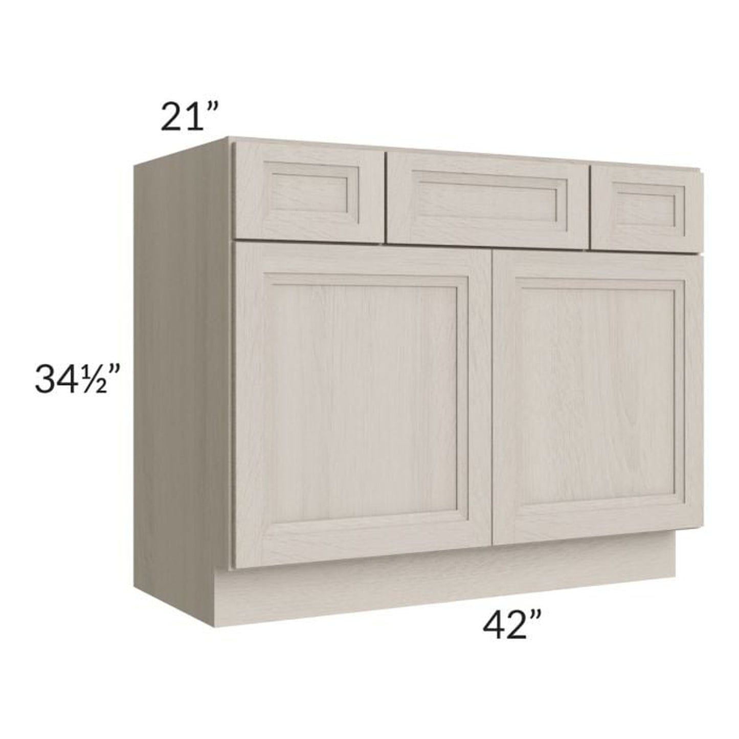 RTA Catalina Mist 42" 2-Drawer 2-Door Vanity Base Cabinet