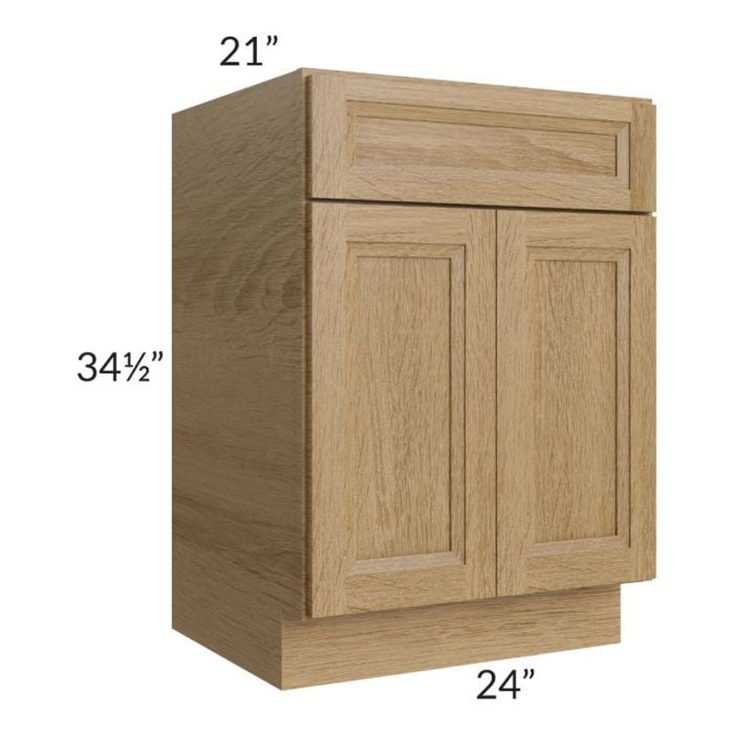 RTA Catalina Toffee 24" Vanity Base Cabinet with 1 Decorative End Panel