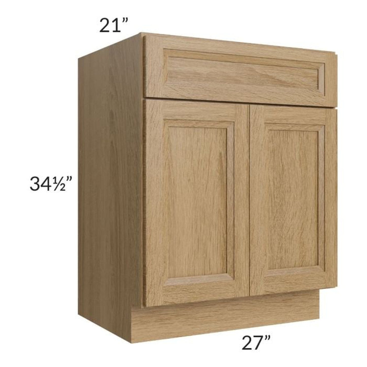 RTA Catalina Toffee 27" Vanity Base Cabinet with 1 Decorative End Panel