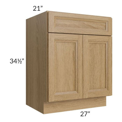 RTA Catalina Toffee 27" Vanity Base Cabinet with 1 Decorative End Panel