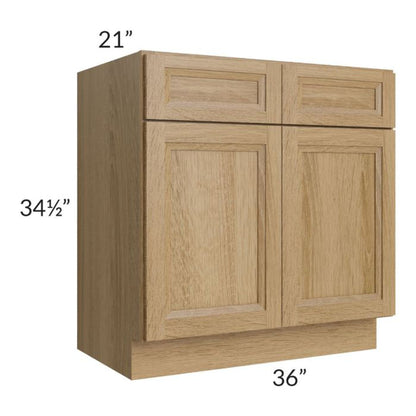 RTA Catalina Toffee 36" 2-Butt Door Vanity Base Cabinet