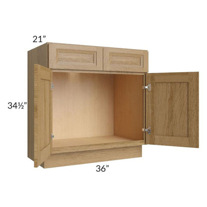 RTA Catalina Toffee 36" 2-Butt Door Vanity Base Cabinet