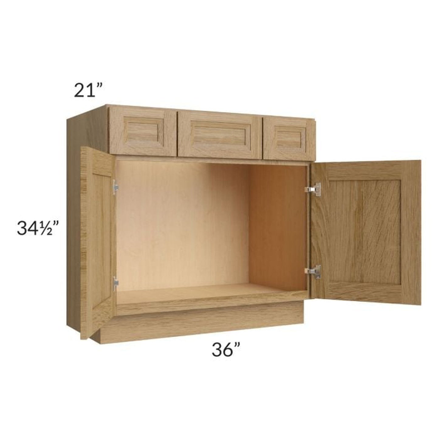 RTA Catalina Toffee 36" 2-Drawer 2-Door Vanity Base Cabinet